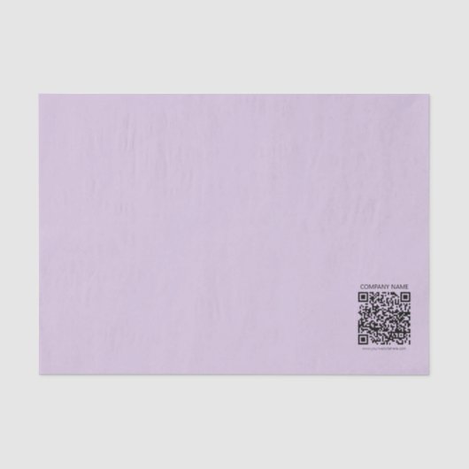 Maak een QR-code | Bleek lavendel paars Tissuepapier (Voorkant)