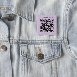 Maak een QR-code | Bleek lavendel paars Vierkante Button 5,1 Cm