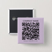 Maak een QR-code | Bleek lavendel paars Vierkante Button 5,1 Cm (Voorkant /achterkant)