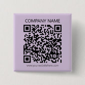 Maak een QR-code | Bleek lavendel paars Vierkante Button 5,1 Cm (Voorkant)