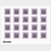 Maak een QR-code | Bleek lavendel paars Vierkante Sticker (Vel)