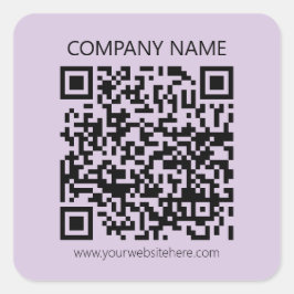 Maak een QR-code | Bleek lavendel paars Vierkante Sticker
