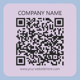Maak een QR-code | Bleek lavendel paars Vierkante Sticker