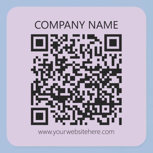 Maak een QR-code | Bleek lavendel paars Vierkante Sticker