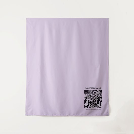 Maak een QR-code | Bleek lavendel paars Wandkleed (Voorkant)