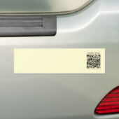 Maak een QR-code | Bleekgeel Bumpersticker (Op auto)