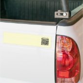 Maak een QR-code | Bleekgeel Bumpersticker (Op Truck)