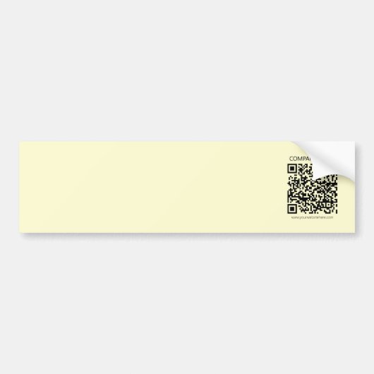Maak een QR-code | Bleekgeel Bumpersticker (Voorkant)