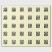 Maak een QR-code | Bleekgeel Cadeaupapier (Vlak)