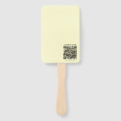Maak een QR-code | Bleekgeel Handwaaier (Voorkant)