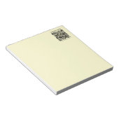 Maak een QR-code | Bleekgeel Notitieblok (Schuin)