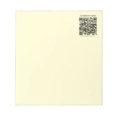 Maak een QR-code | Bleekgeel Notitieblok (Voorkant)