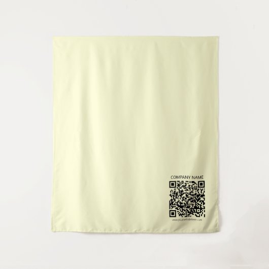 Maak een QR-code | Bleekgeel Wandkleed (Voorkant)