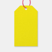 Maak een QR-code | Helder Geel Zwart Cadeaulabel (Achterkant)