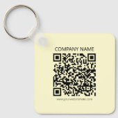 Maak een QR-code | Lichtgeel Sleutelhanger (Voorkant)