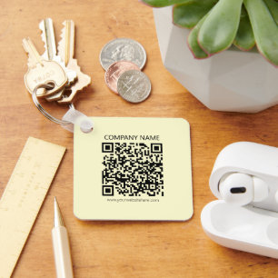 Maak een QR-code Lichtgeel Sleutelhanger