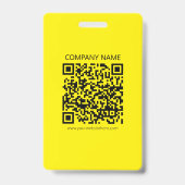 Maak een QR-code | Makkelijk te zien helder geel z Badge (Voorzijde)
