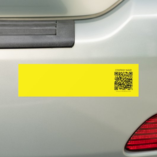 Maak een QR-code | Makkelijk te zien helder geel z Bumpersticker (Op auto)