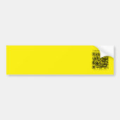 Maak een QR-code | Makkelijk te zien helder geel z Bumpersticker (Voorkant)