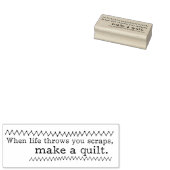 Maak een Quilt Cute Sentiment Rubber Art Stamp Rubberstempel (Gestempeld)