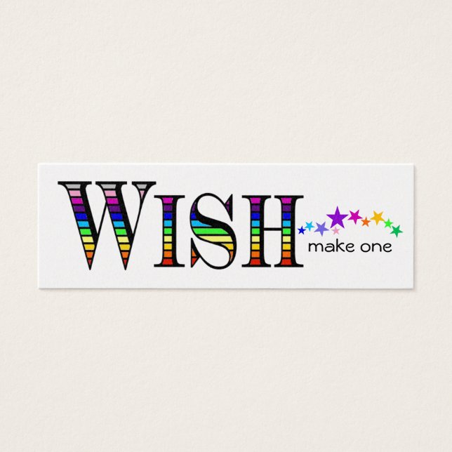 Maak een Rainbow Wish Mini Visitekaartjes (Voorkant)