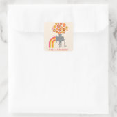 Maak een regenboog! vierkante sticker (Tas)