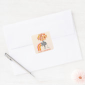 Maak een regenboog! vierkante sticker (Envelop)