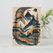 Maak een reis met de geometrische symfonie van Nat Kaart (Staand voorkant)