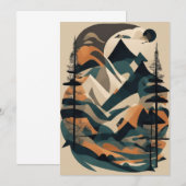 Maak een reis met de geometrische symfonie van Nat Kaart (Voorkant / Achterkant)