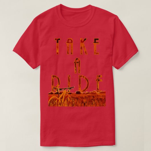 Maak een ritje Mountainbiker MTB T-shirt (Design voorkant)