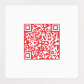Maak een rode (bewerkbare) QR-code Waterdicht Labels (Design 1)