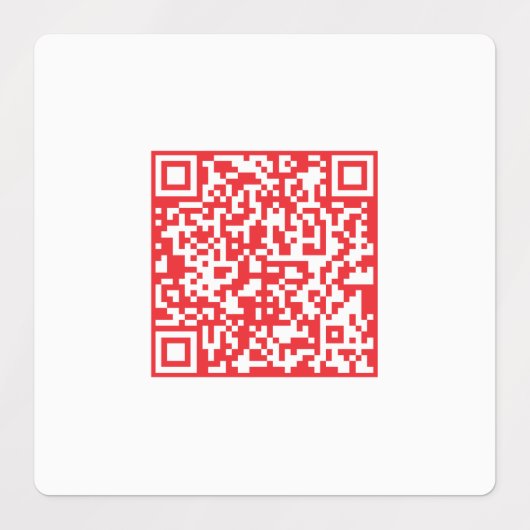 Maak een rode (bewerkbare) QR-code Waterdicht Labels (Design 1)
