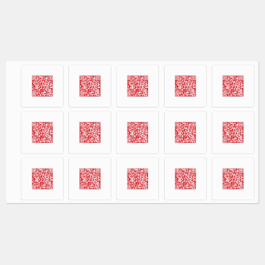 Maak een rode (bewerkbare) QR-code Waterdicht Labels (Vel)