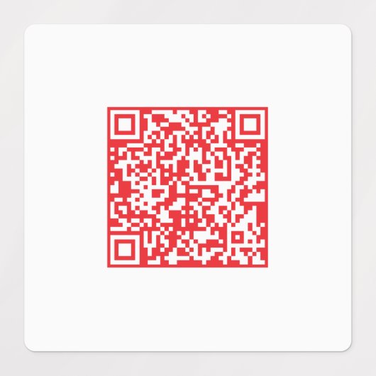 Maak een rode (bewerkbare) QR-code Waterdicht Labels (Design 2)