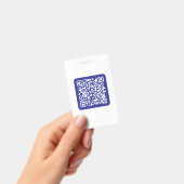 Maak een scanbare QR-code | Bewerkbare donkerblauw Badge (Handheld)