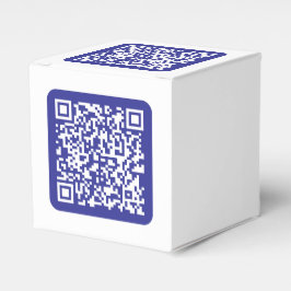 Maak een scanbare QR-code | Bewerkbare donkerblauw Bedankdoosjes