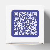 Maak een scanbare QR-code | Bewerkbare donkerblauw Bedankdoosjes (Bovenkant)