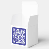 Maak een scanbare QR-code | Bewerkbare donkerblauw Bedankdoosjes (Geopend)