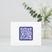 Maak een scanbare QR-code | Bewerkbare donkerblauw Bedankkaart (Staand voorkant)