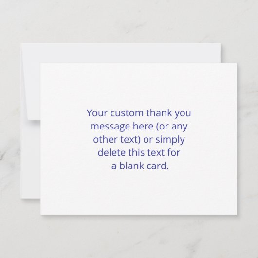 Maak een scanbare QR-code | Bewerkbare donkerblauw Bedankkaart (Achterkant)