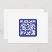 Maak een scanbare QR-code | Bewerkbare donkerblauw Bedankkaart (Voorkant / Achterkant)