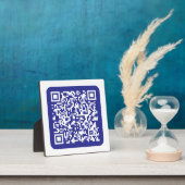 Maak een scanbare QR-code | Bewerkbare donkerblauw Fotoplaat (Insitu)