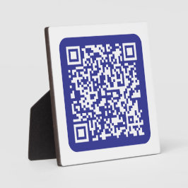 Maak een scanbare QR-code | Bewerkbare donkerblauw Fotoplaat