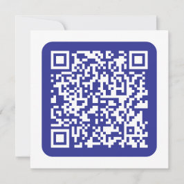 Maak een scanbare QR-code | Bewerkbare donkerblauw Notitiekaartje