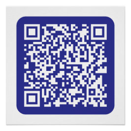 Maak een scanbare QR-code | Bewerkbare donkerblauw Perfect Poster