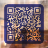 Maak een scanbare QR-code | Bewerkbare donkerblauw Raamsticker (Vel 2)