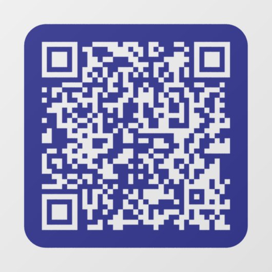 Maak een scanbare QR-code | Bewerkbare donkerblauw Raamsticker (Vel)
