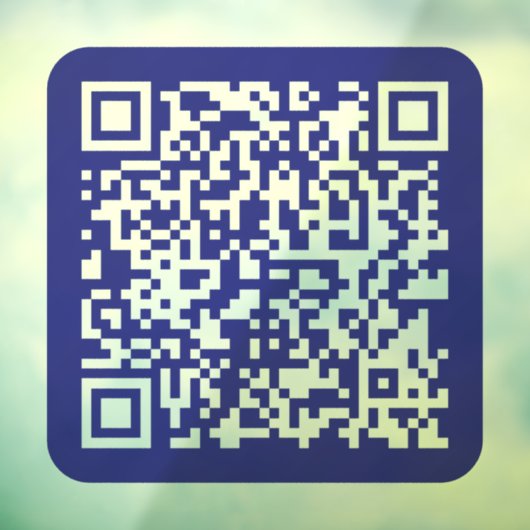 Maak een scanbare QR-code | Bewerkbare donkerblauw Raamsticker (Vel 3)