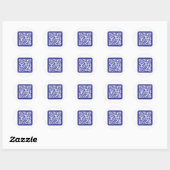 Maak een scanbare QR-code | Bewerkbare donkerblauw Ronde Sticker (Vel)