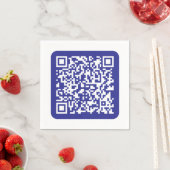 Maak een scanbare QR-code | Bewerkbare donkerblauw Servet (Insitu)